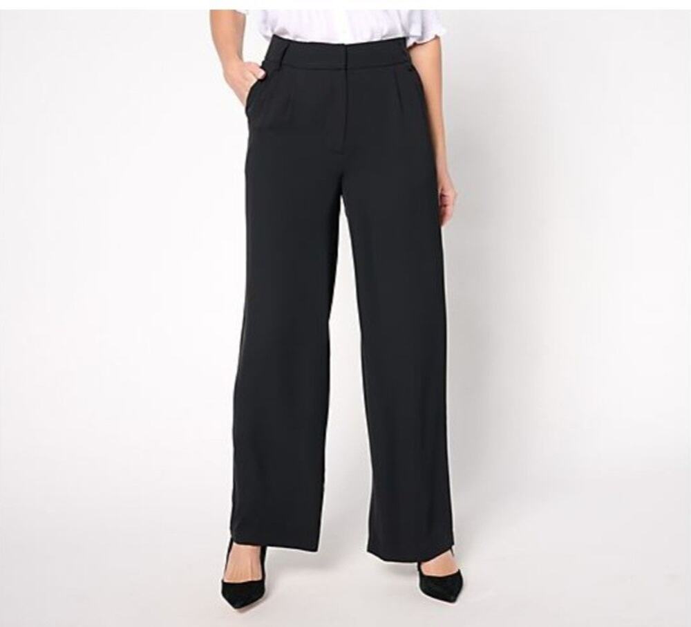 Nicole Miller Size Petite 6 Black Nora Stretch Dress Pants A667910 NWD
